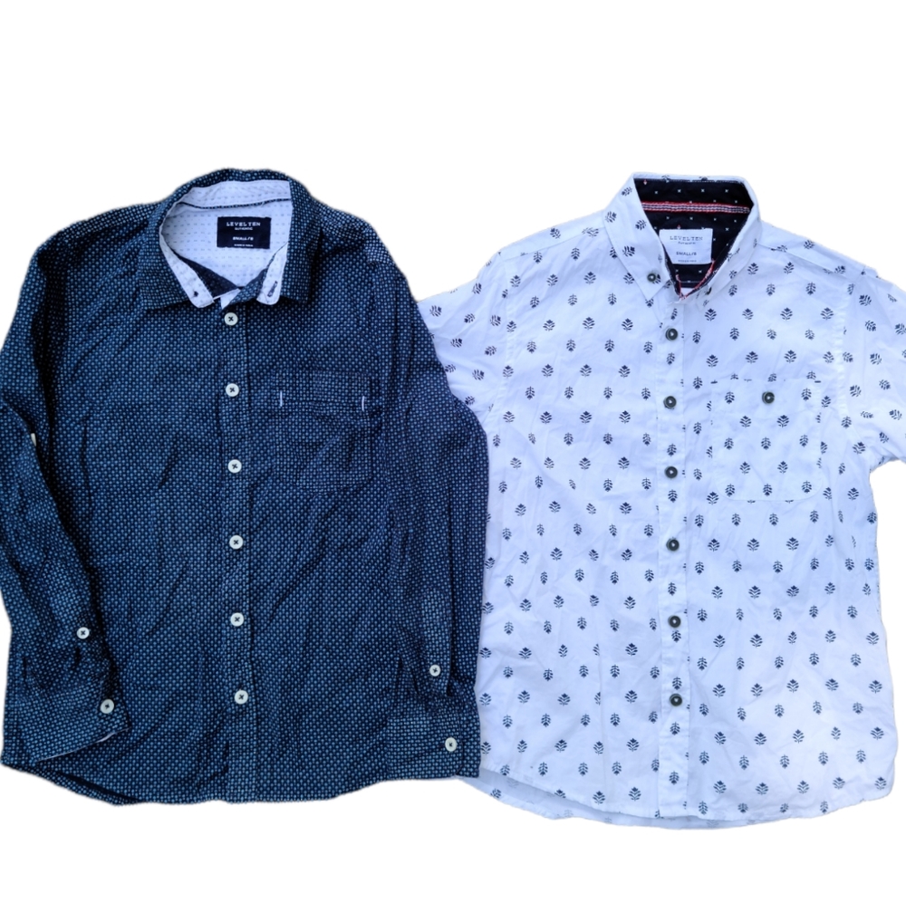 Level Ten Size 8 Button Up Shirts